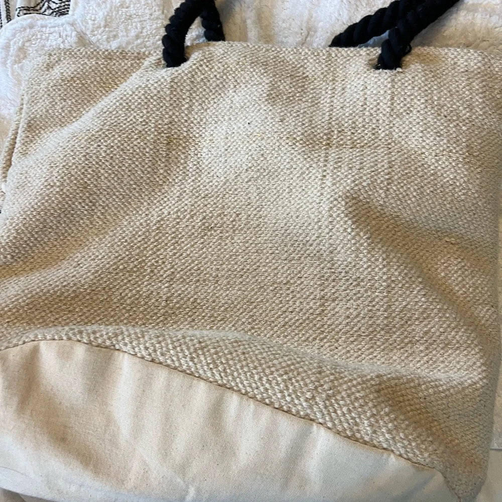 Beach Tote Bag large cotton Jacquard